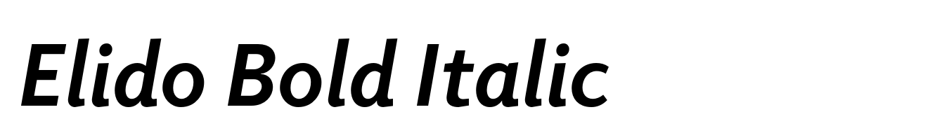 Elido Bold Italic